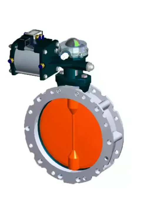 info-1-1 DN25 Pneumatic Dust Aluminum Butterfly Valve