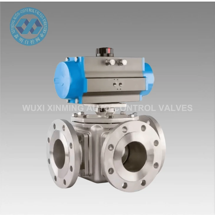 info-1-1 High Quality Three-way Pneumatic Ball Valve