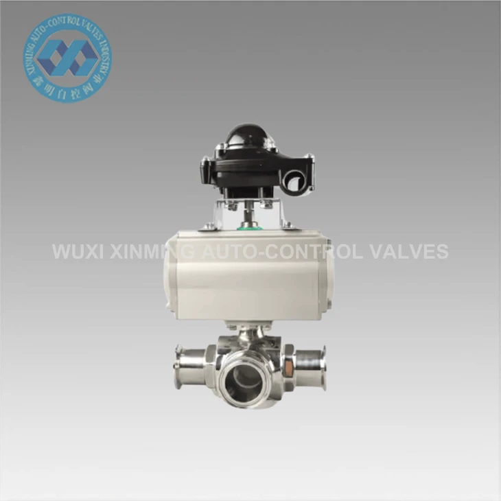 L-t Stainless Steel Pneumatic Three-way Ball Valve