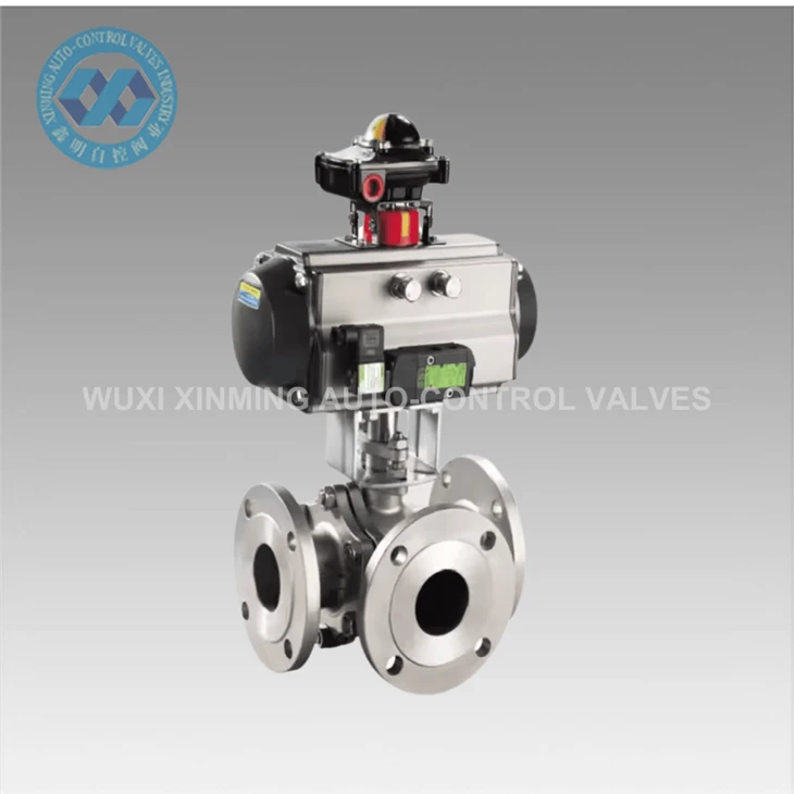 Pneumatic 3 Flange Ball Valve