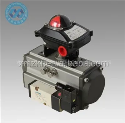 Pneumatic цилиндричен задвижващ механизъм Valve Airtac с индикатор за положение на задвижването и соленоиден клапан на Airtac